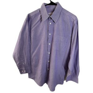 manuel Ungaro Men’s Purple Pinstripe Dress Shirt Size 15.5 32/33
